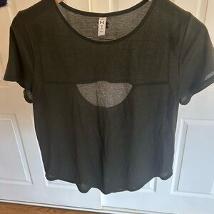 Under Armour Women's Dark Green Sheer Top large